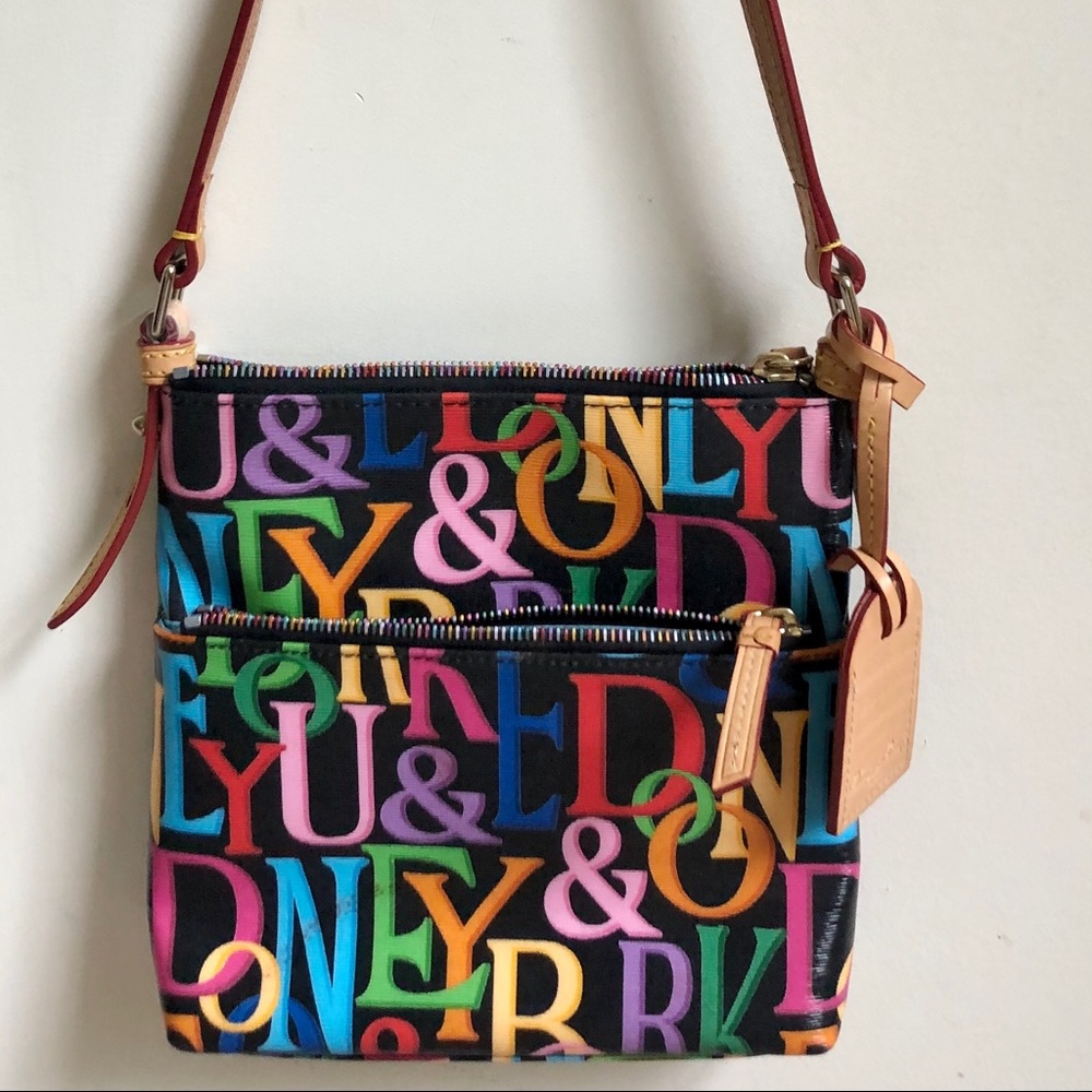 Dooney & Bourke rainbow logo shoulder bag
